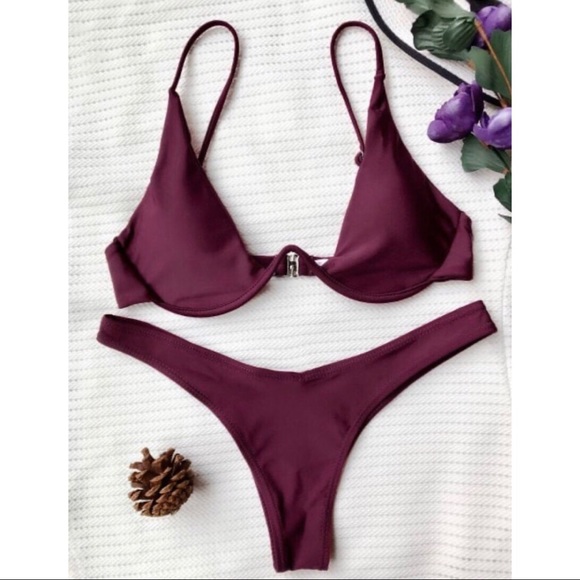 Zaful Other - Burgundy Sexy Bikini Zaful Other - Burgundy Sexy Bikini